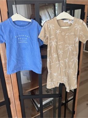 Rosemary Beach baby boy bundle 30A tee short sleeve destin romper shortie